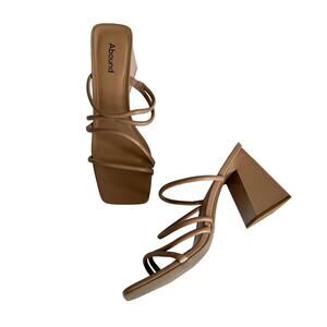 Abound Women's Austyn Tubular Strappy Block
Heel Beige Platform Sandals Size 11